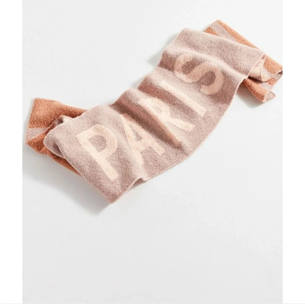 Oversized Paris Knit Blanket Scarf